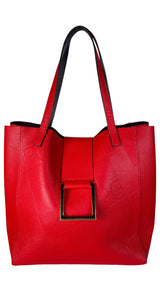 Cartera Roja de Cuero