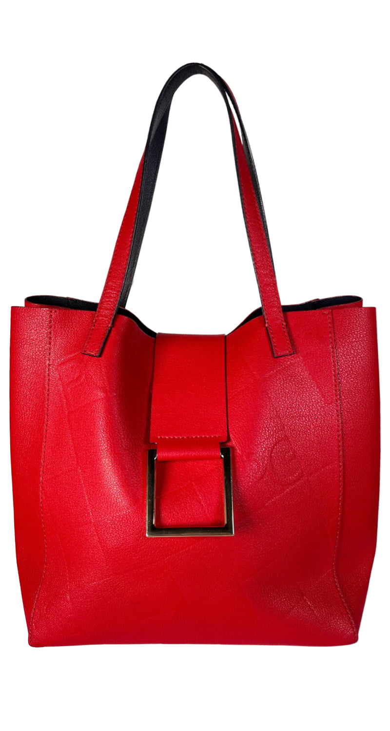 Cartera Roja de Cuero