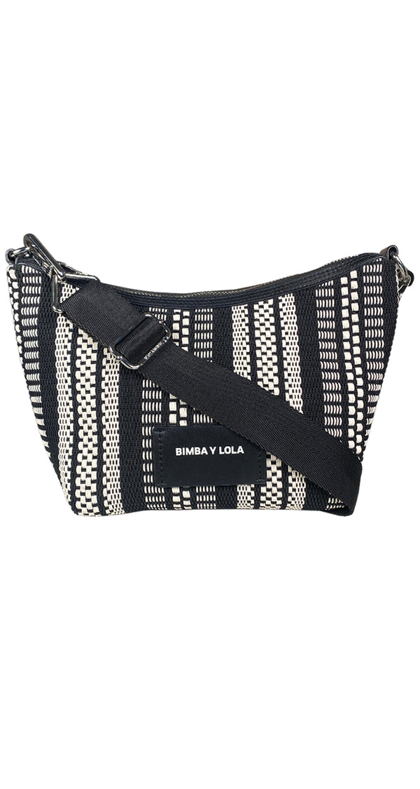Bandolera Tejida Blanco y Negro