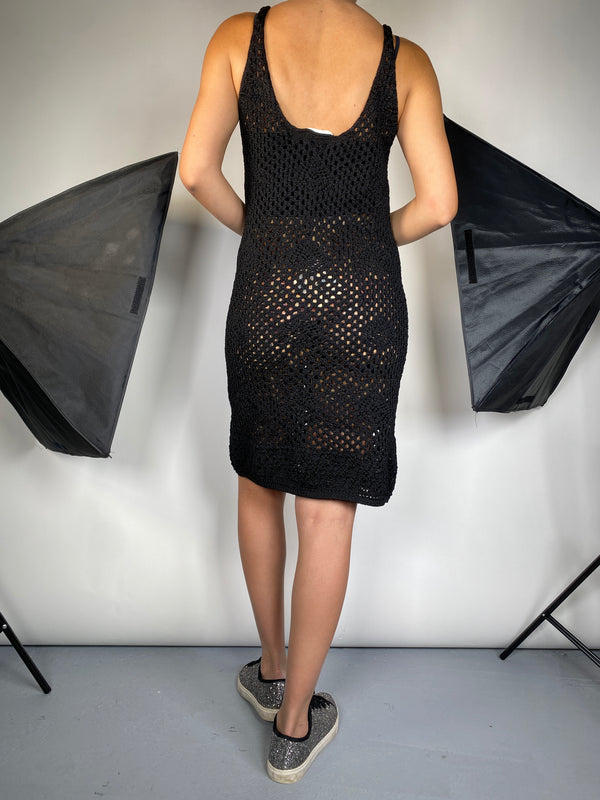 Vestido Negro Tejido