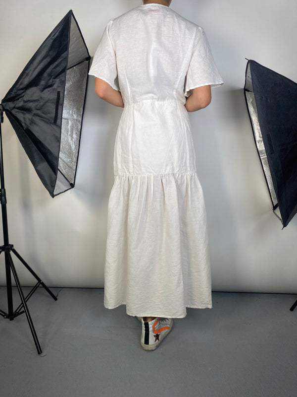 Vestido Maxi Lino Blanco