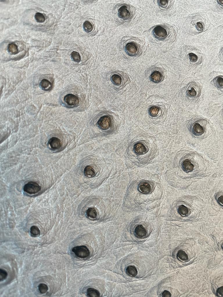 Cartera Cuero Gris