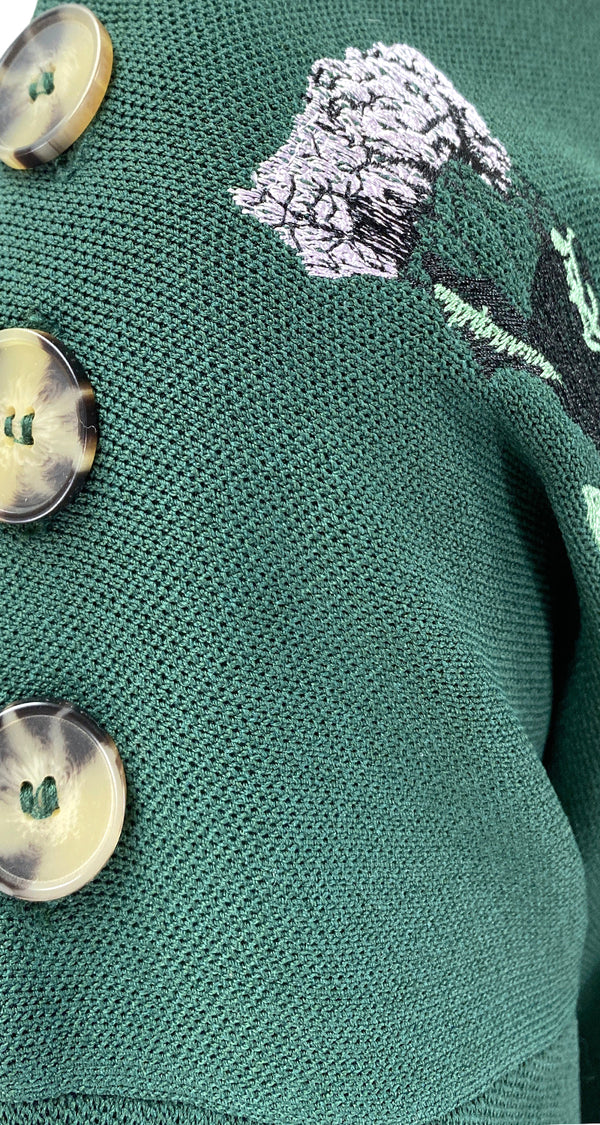 Sweater Verde Flores