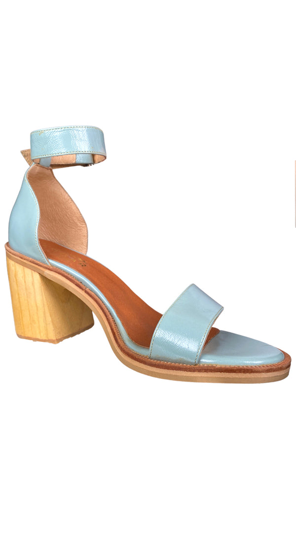 Sandalias Taco Alto Celestes