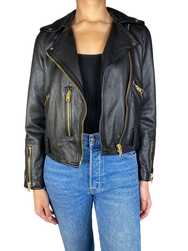 Chaqueta Balfern Gold Leather Biker