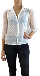 Blusa Traslúcida Aplique