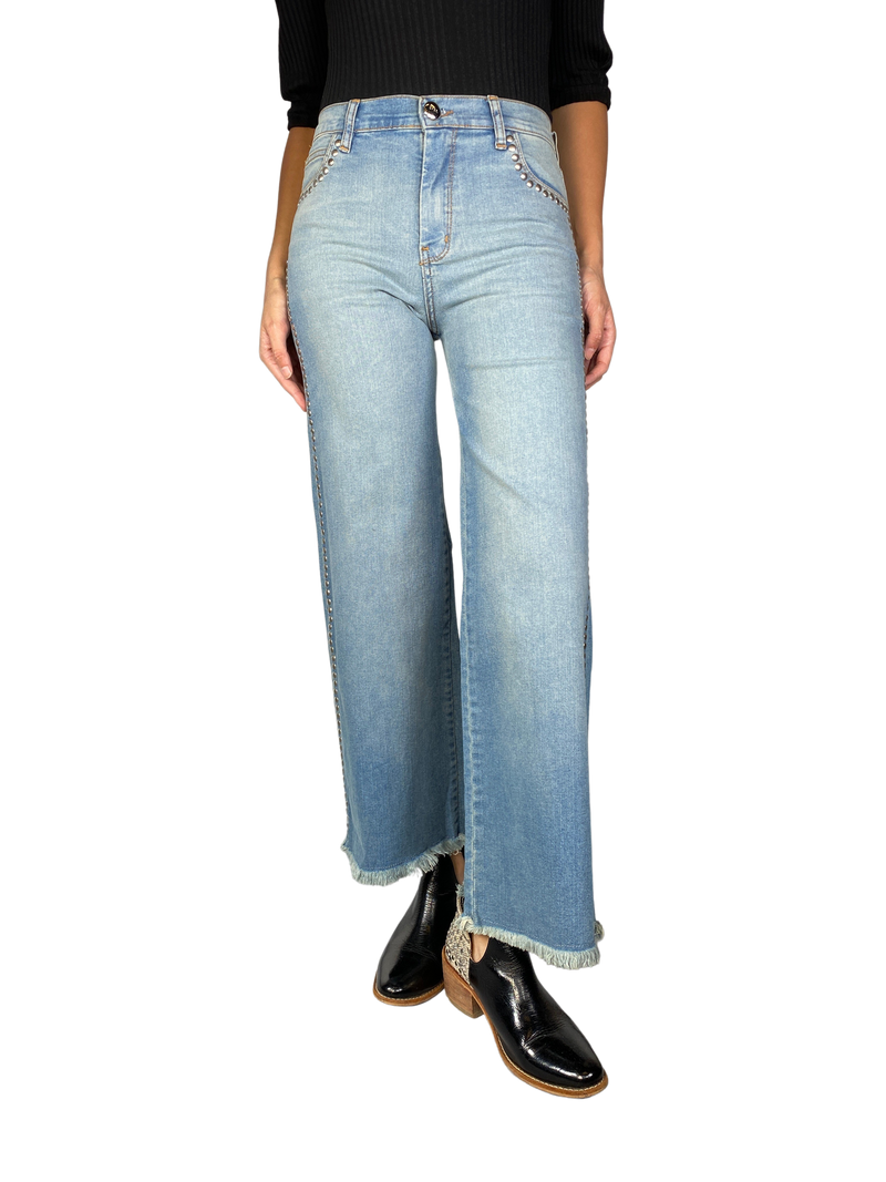 Jeans Palazzo Tachas