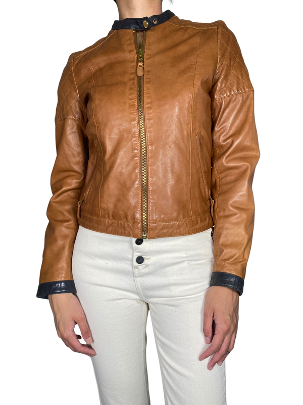 Chaqueta Café Cuero