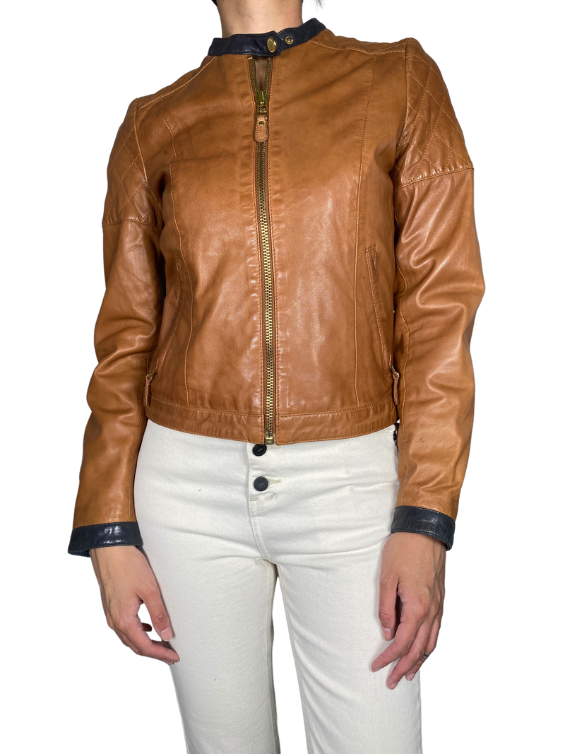 Chaqueta Café Cuero