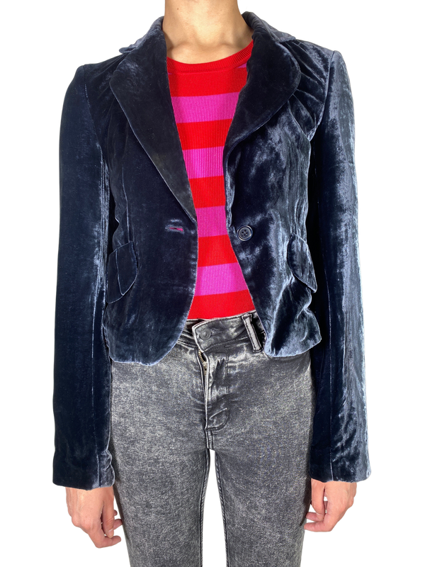 Blazer Velvet Azul