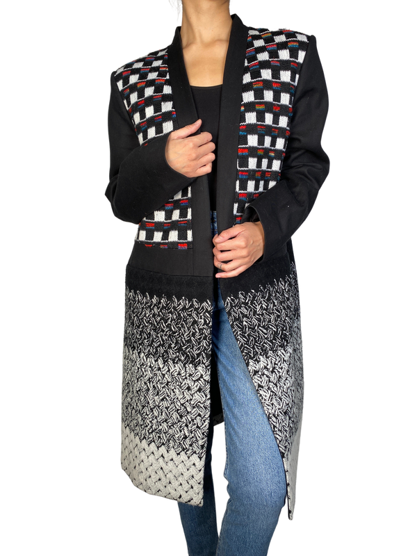 Abrigo Detalles En Tweed