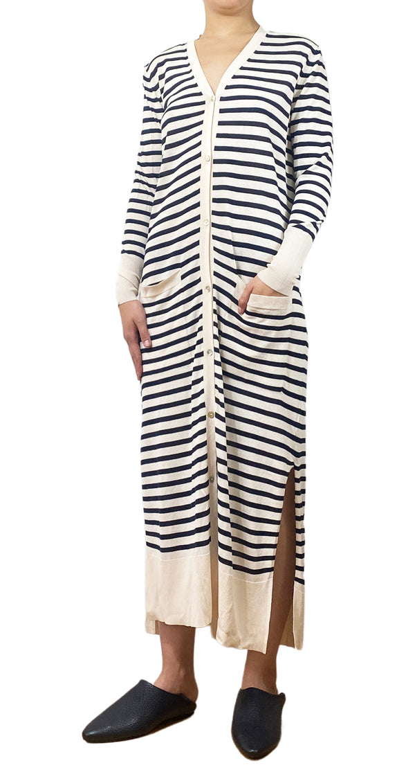 Vestido Maxi A Rayas