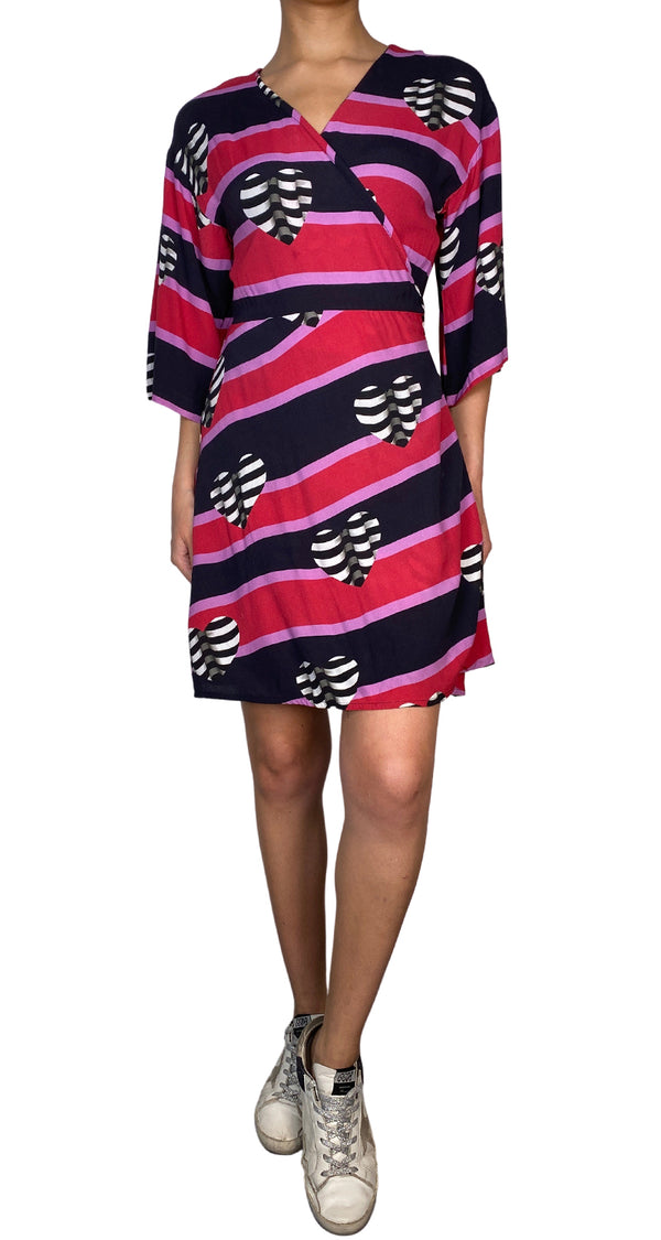 Vestido Wrap Burdeo