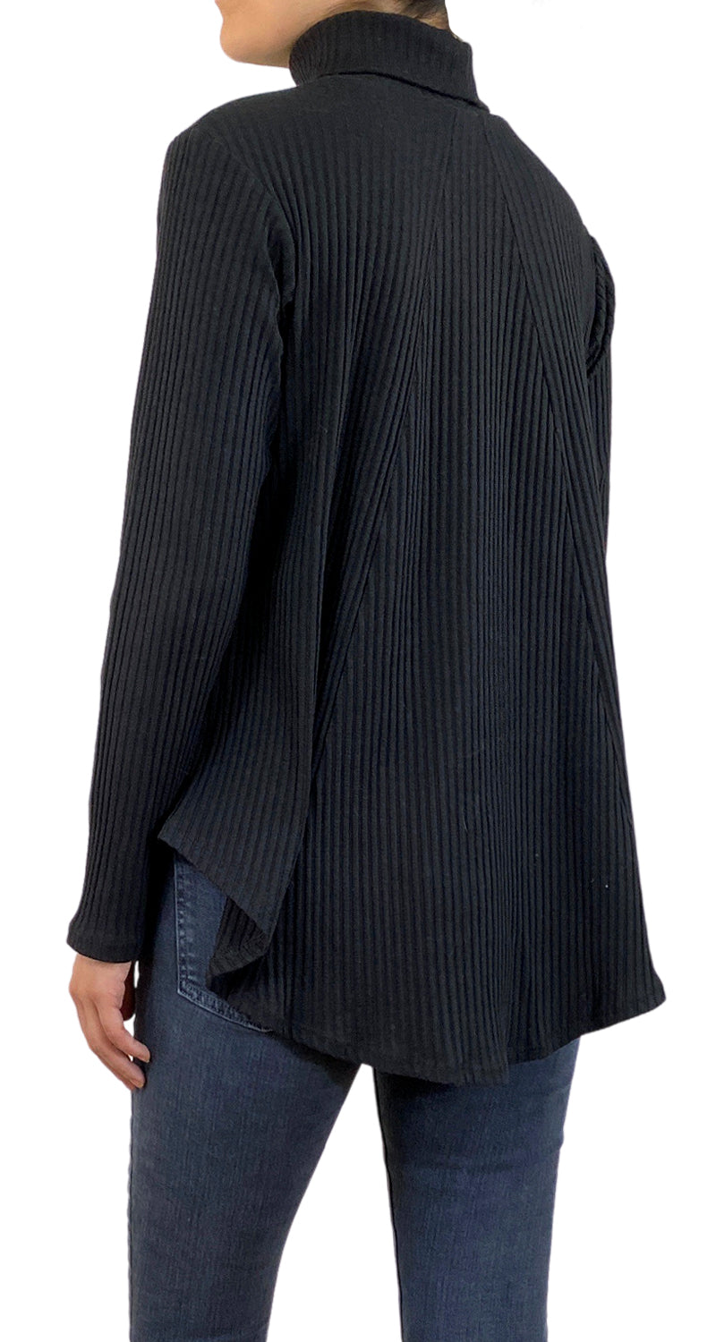 Sweater Negro Fruncido