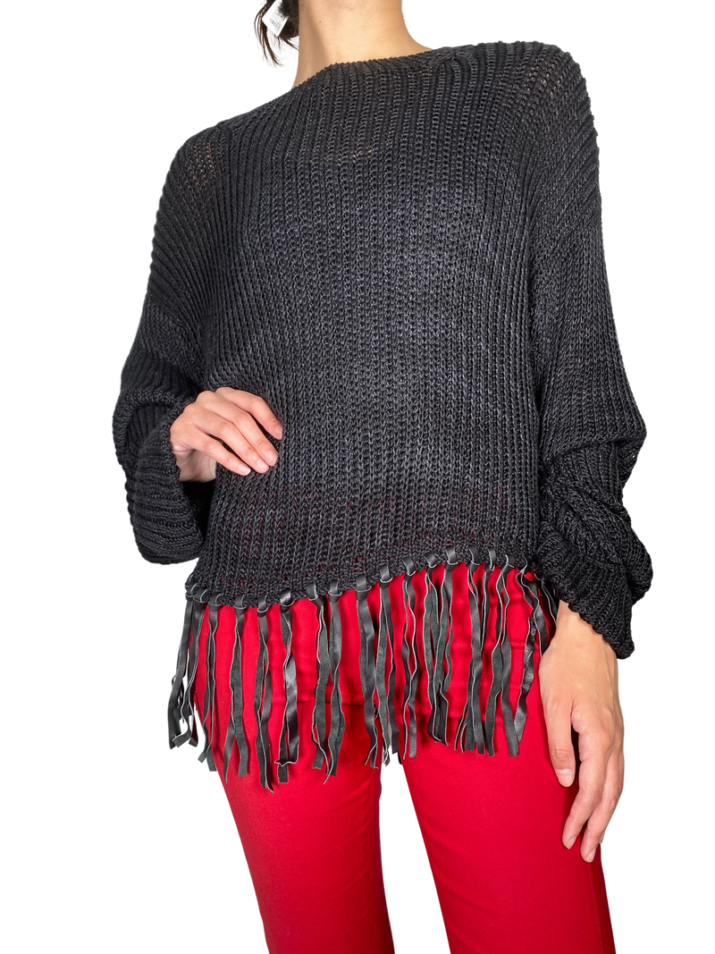 Sweater Negro Tejido