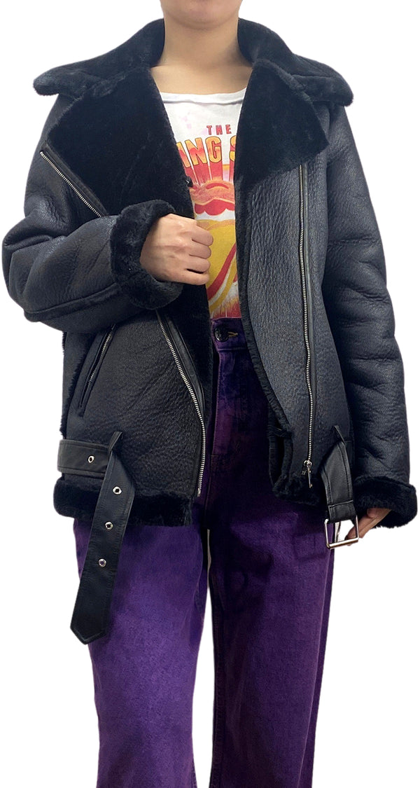 Chaqueta Negra Peludo