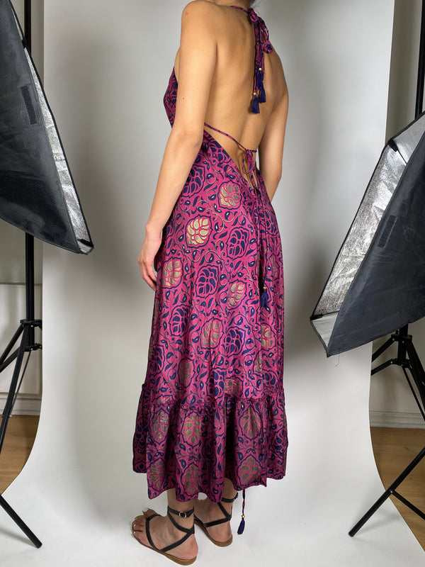Vestido Seda Estampado