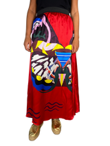Pollera Seda Red