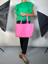 Bolso de Cuero Rosa
