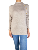 Sweater Beige Botones Dorados