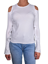 Polera Blanca Cut Out