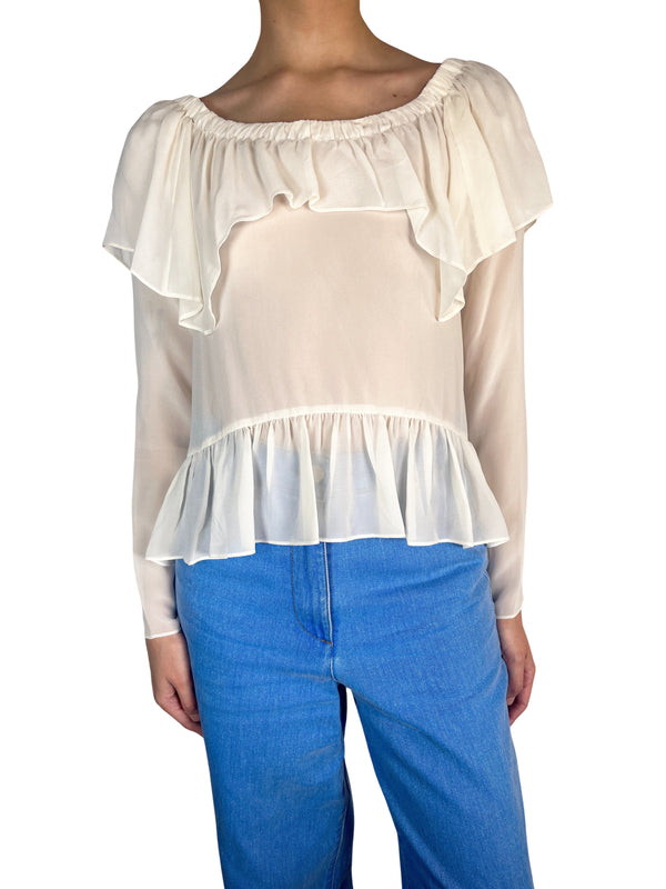 Blusa Seda Traslucida