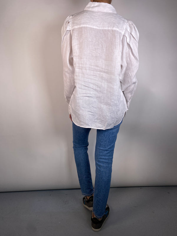 Blusa Blanca de Lino
