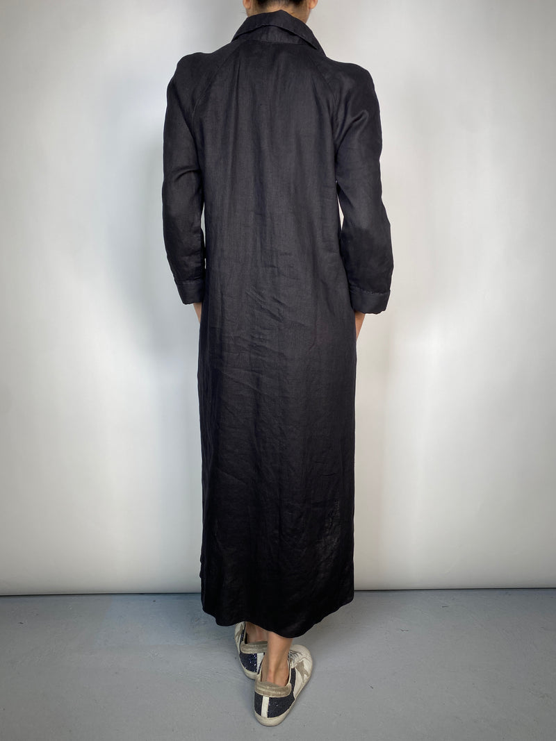 Vestido Camisero De Lino