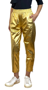 Pantalón Cuero Dorado
