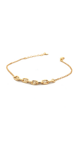 Pulsera Italiana Cadena Y Eslabones Barra