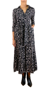 Vestido Negro Estampado