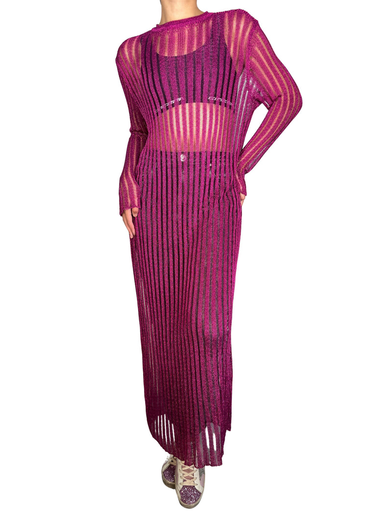 Vestido Traslucido Tejido