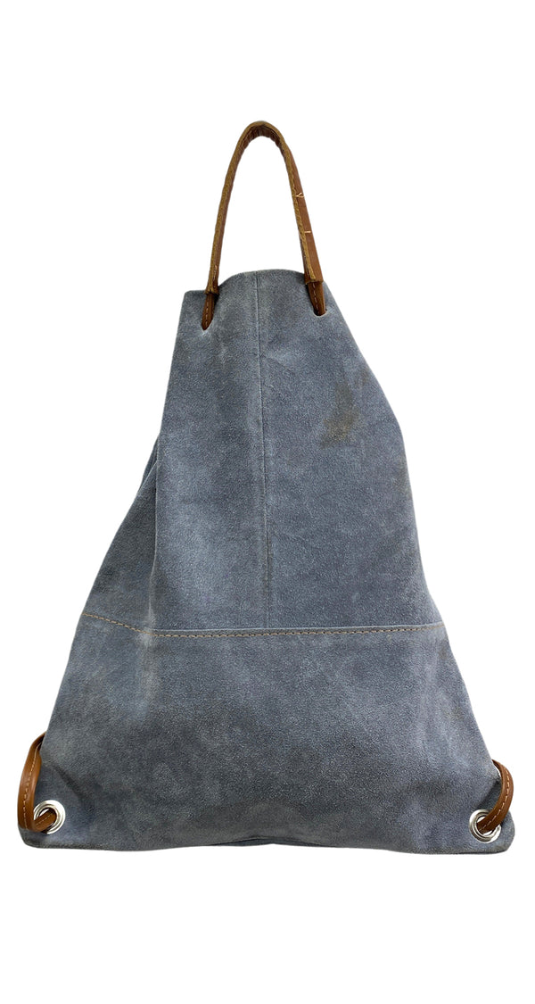 Mochila Cuero Gris