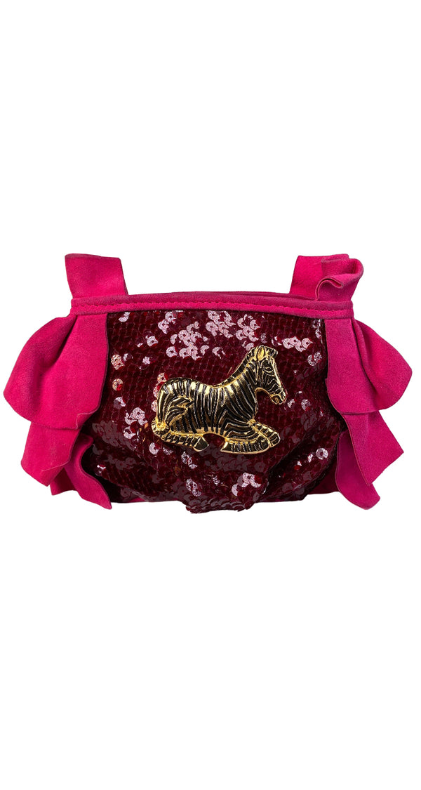 Clutch Cuero Lentejuelas