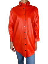 Sobrecamisa de Cuero Rojo