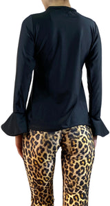 Polera Negra Satinada