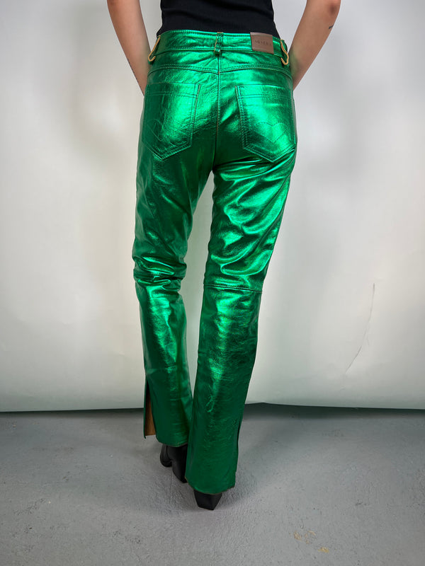 Pantalón Cuero Metalizado