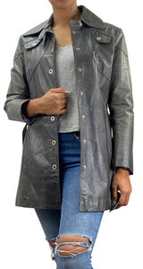 Chaqueta Cuero Gris