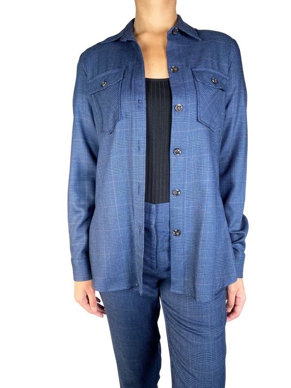Blusa Cuadros De Lana