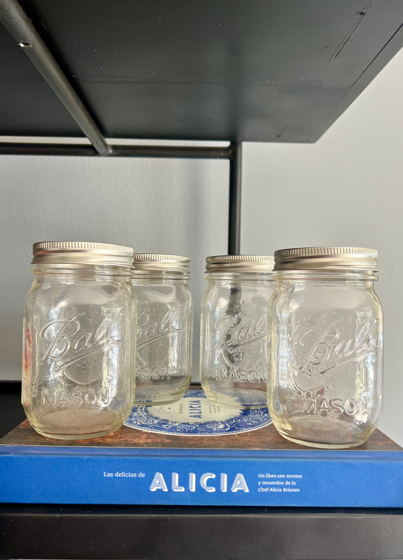 Set 4 Frascos de Vidrio