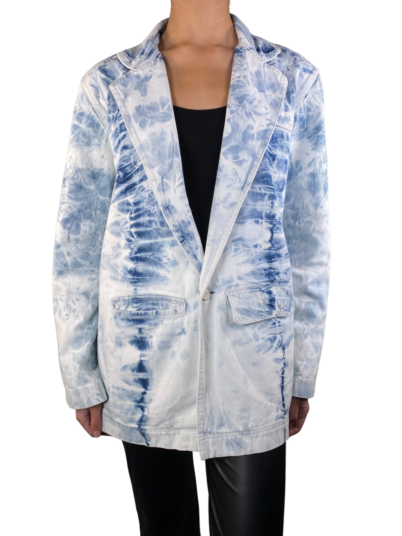 Blazer Denim Tie Dye