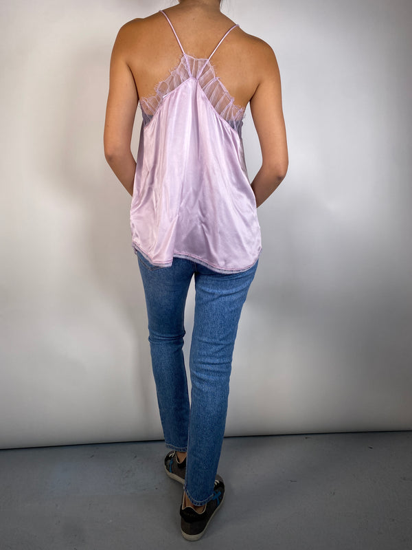 Top Lila Satinado de Seda