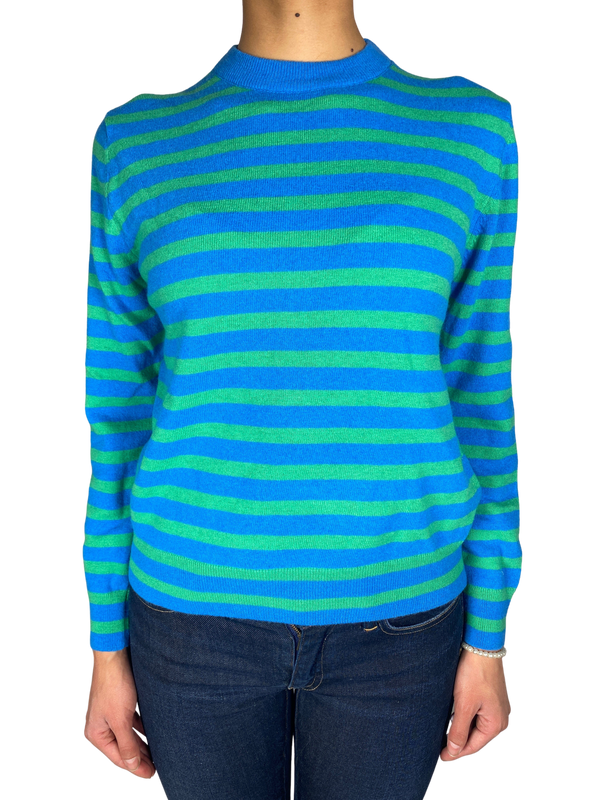 Sweater Rayas Azul Y Verde