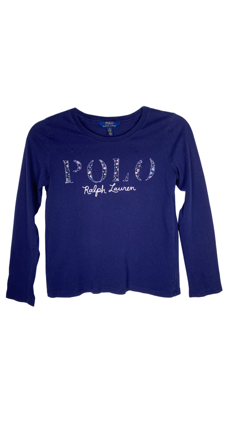 Polera Azul Bordado
