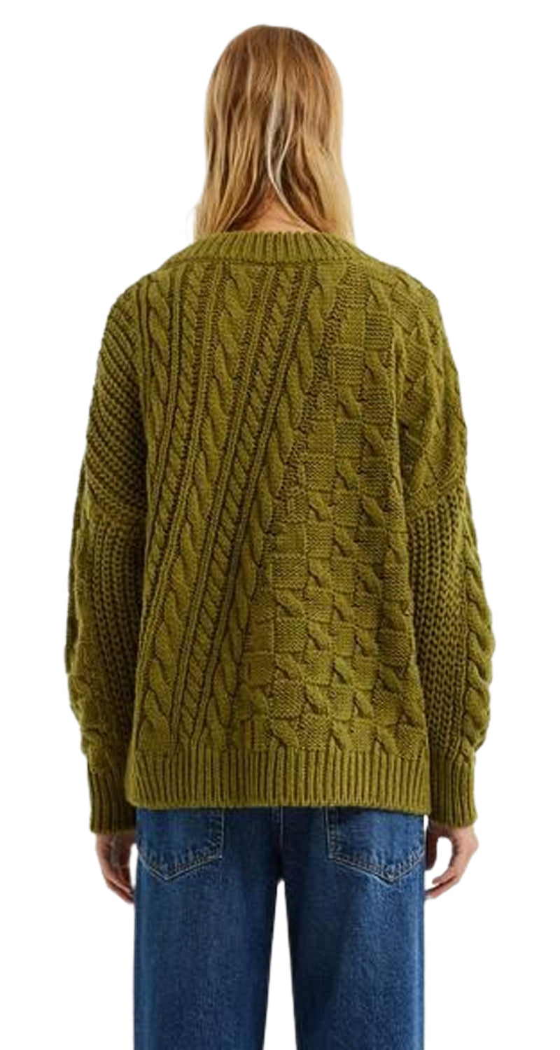 Sweater Verde Tejido
