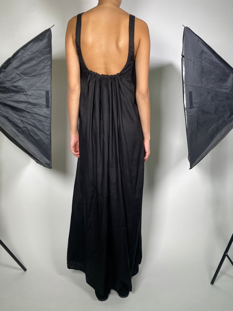 Vestido Negro Maxi Tirantes