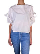 Polera Blanca con Lazos