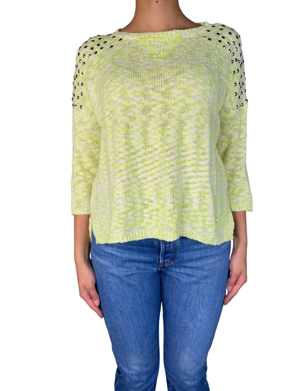 Sweater Verde Tachas