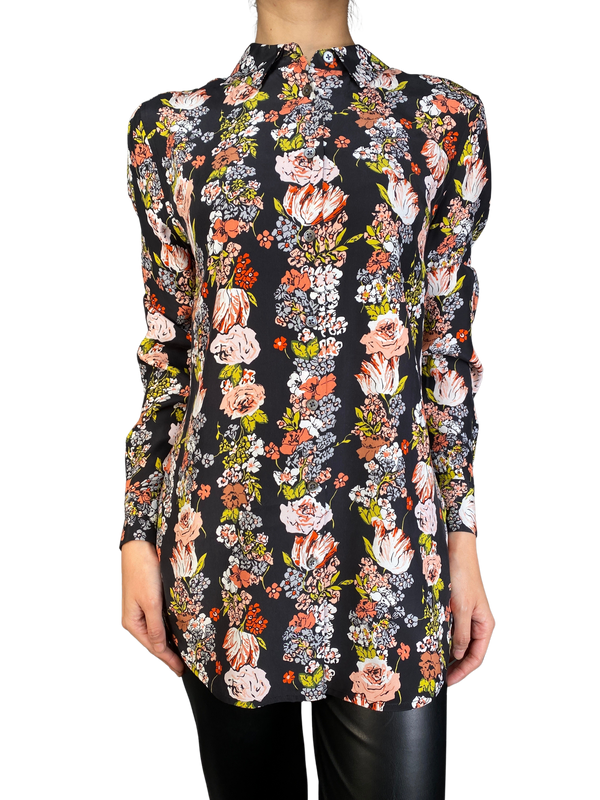 Blusa Seda Flores