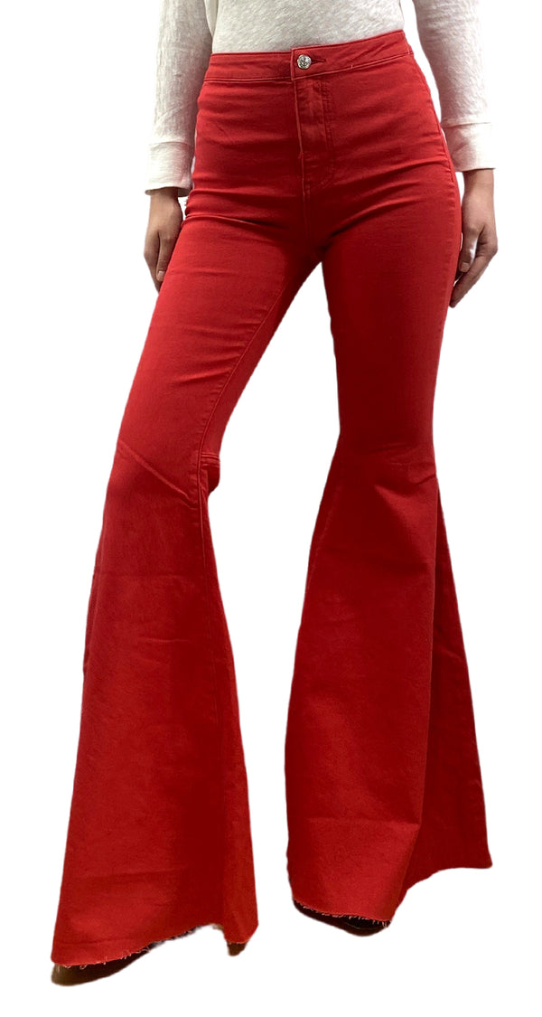 Pantalón Flare Rojo